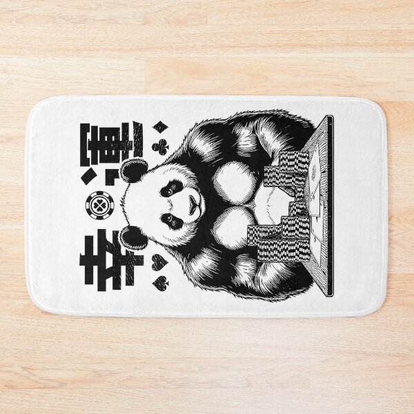 Item preview, Poker Player Lucky Panda Bear Japanese Kanji Funny Four Aces designed and sold by GrandeDuc.