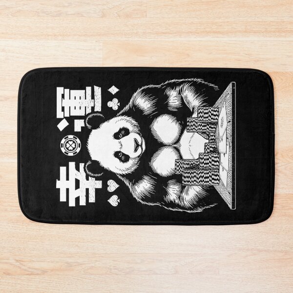 Item preview, Poker Player Lucky Panda Bear Japanese Kanji Funny Four Aces designed and sold by GrandeDuc.