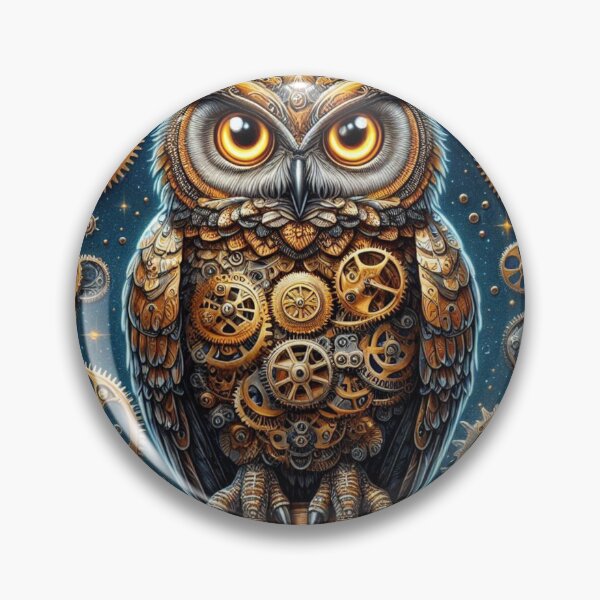 Item preview, intricately detailed mechanical owl designed and sold by Dominika Farkašová.