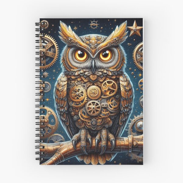 Item preview, intricately detailed mechanical owl designed and sold by Dominika Farkašová.