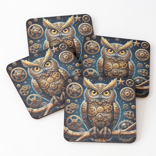 Item preview, intricately detailed mechanical owl designed and sold by Dominika Farkašová.