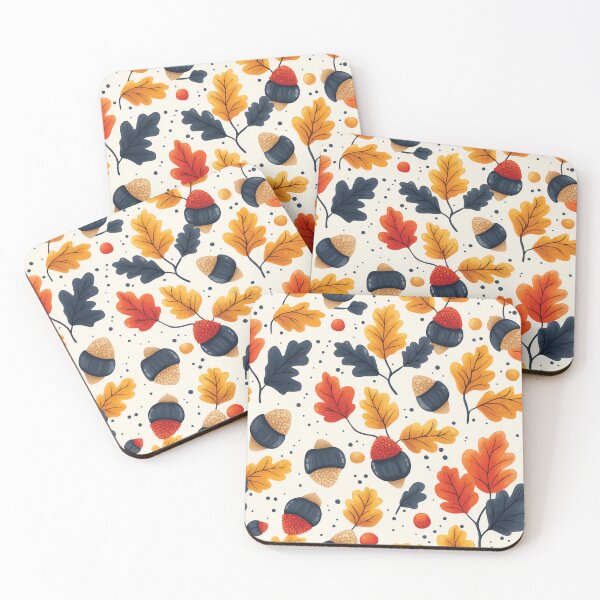 Item preview, A simple, clean pattern design featuring acorns and leaves. designed and sold by HEMRO.
