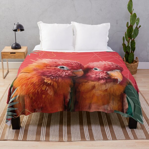 Item preview, Two bright orange parrots designed and sold by Artenreich.
