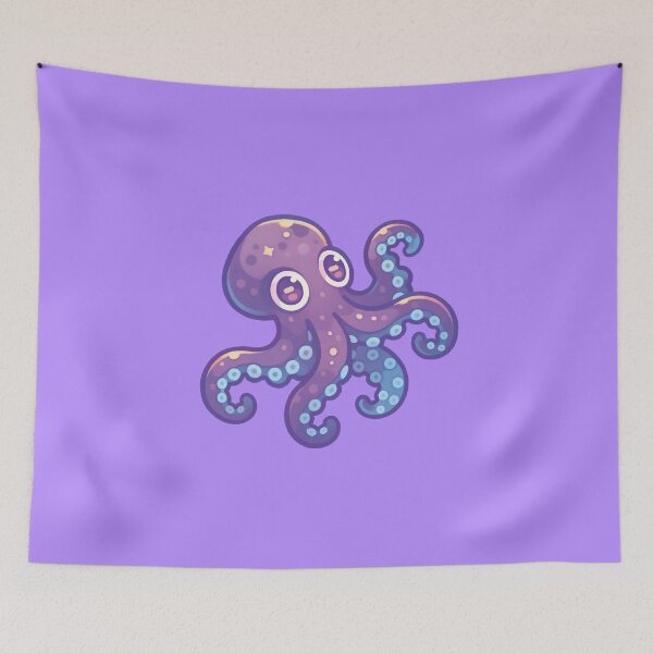 Item preview, Cute Cosmic Octopus - Playful Space Creature designed and sold by Myndari.