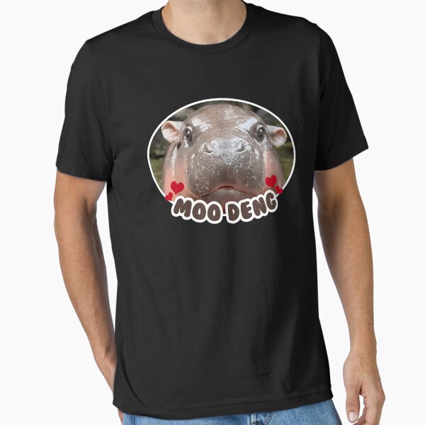 Item preview, Moo Deng Bouncy Pig In Thai Picture The Cute Baby Hippo designed and sold by GerogShop.