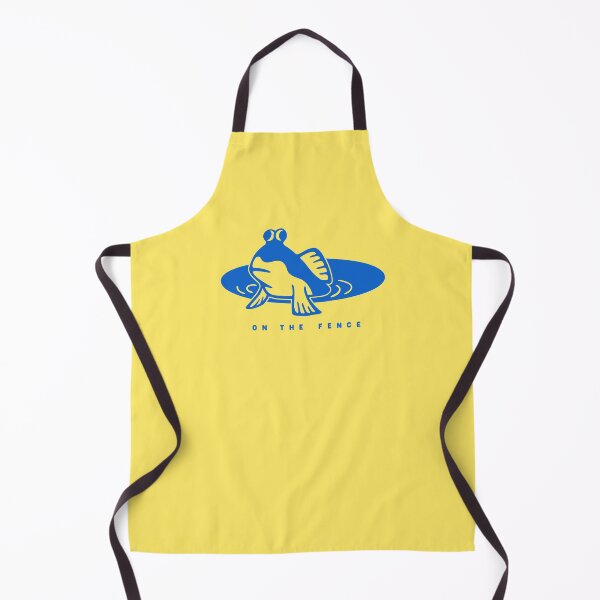 Item preview, Mudskipper is on the fence. Funny minimalist art of a fish in blue ink designed and sold by martodesign.