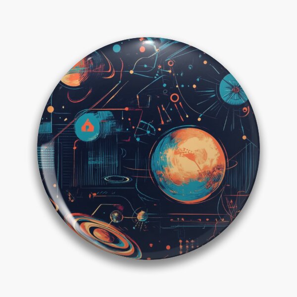 Item preview, Space and technology motifs designed and sold by mind-coloring.