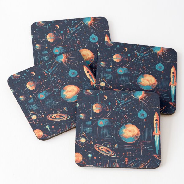 Item preview, Space and technology motifs designed and sold by mind-coloring.