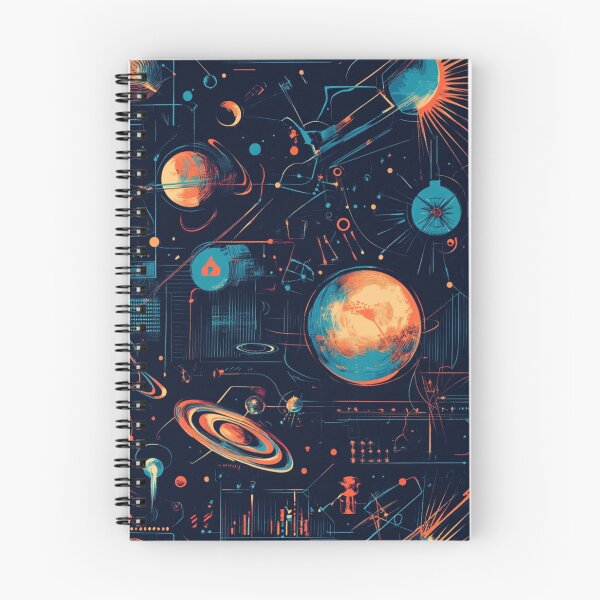Item preview, Space and technology motifs designed and sold by mind-coloring.
