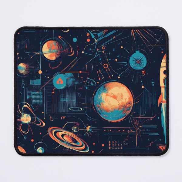 Item preview, Space and technology motifs designed and sold by mind-coloring.
