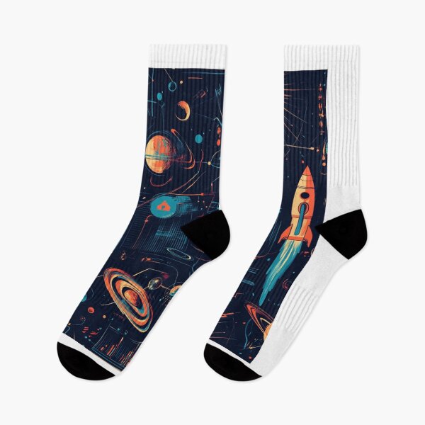 Item preview, Space and technology motifs designed and sold by mind-coloring.