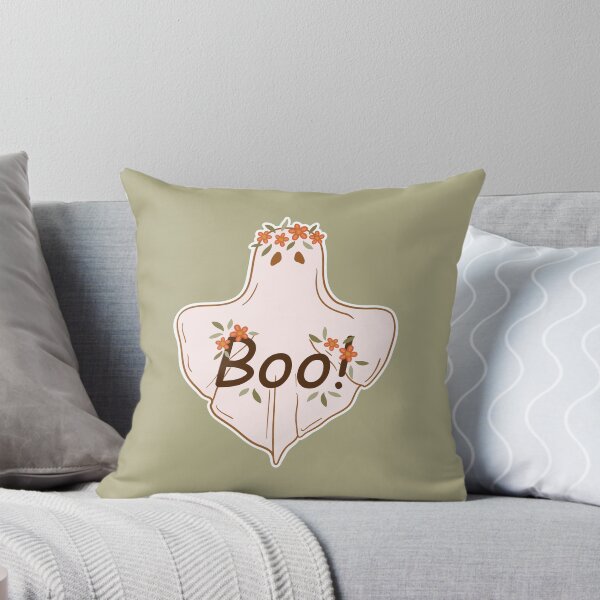 Item preview, Floral Ghost Illustration with Boo! Text designed and sold by Efthymia.