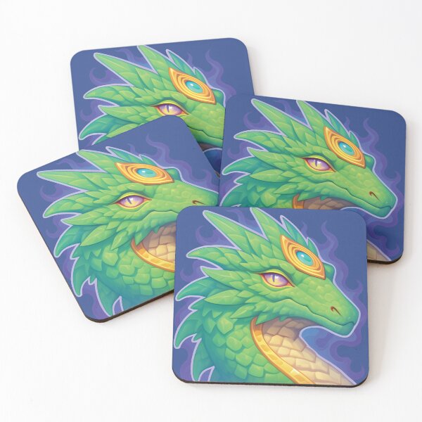 Aperçu de l'œuvre Dragon vert mystique – Bête fantastique majestueuse créée et vendue par Myndari.