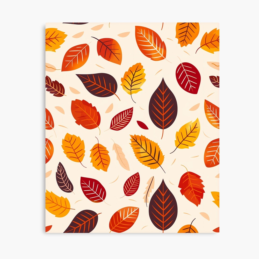 Canvas Print Autumn Leaves: Cozy Fall Foliage Vibes Canvas Print