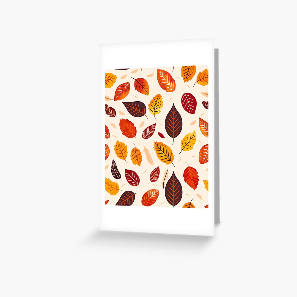 Autumn Leaves: Cozy Fall Foliage Vibes Greeting Card