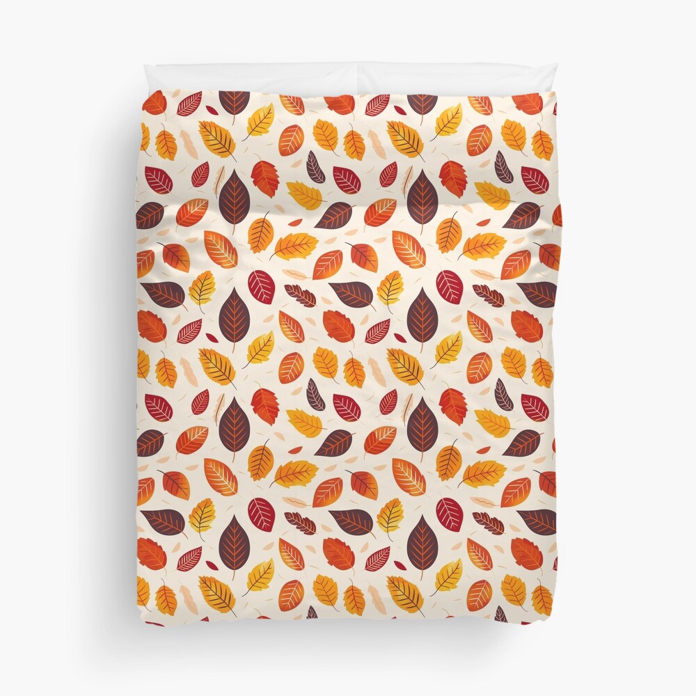 Duvet Cover — Autumn Leaves: Cozy Fall Foliage Vibes