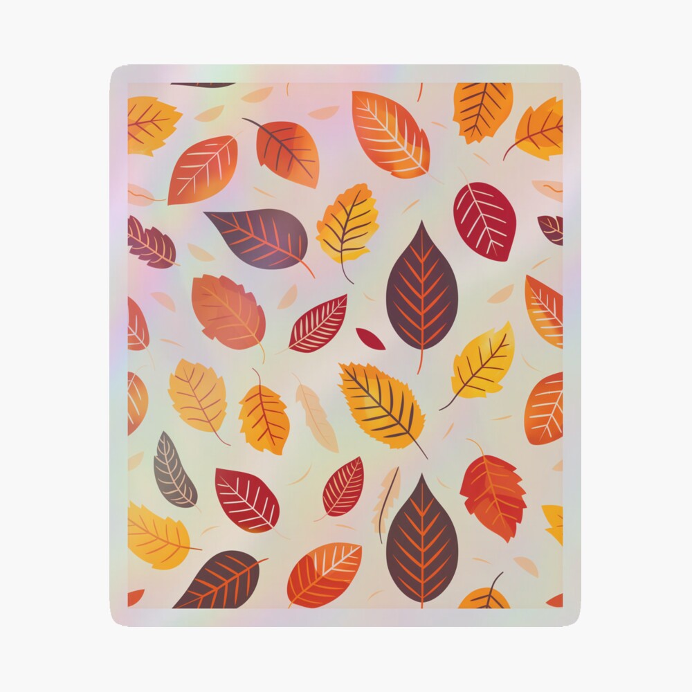 Holographic Sticker - Autumn Leaves: Cozy Fall Foliage Vibes