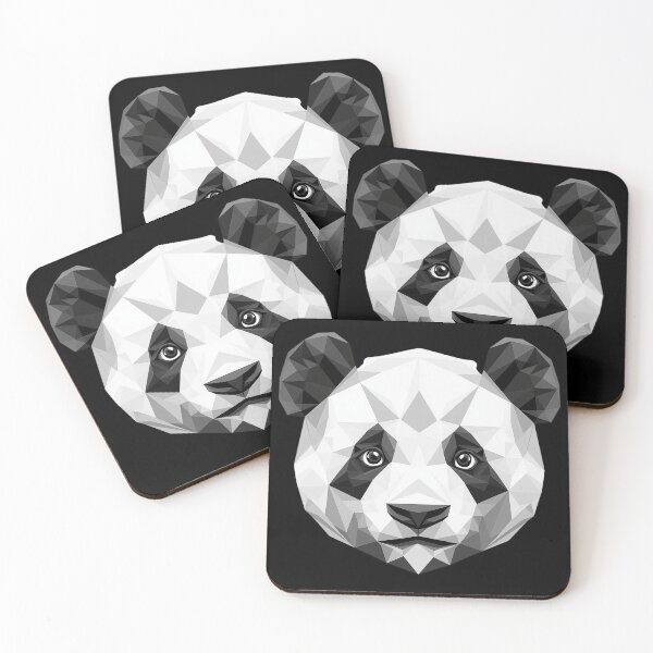 Item preview, Geometric Panda Face designed and sold by BanFahSai.