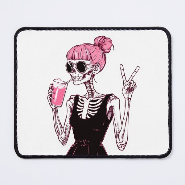 Item preview, Skeleton Lady Drinking designed and sold by NicolasGlowArt.