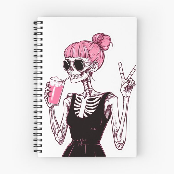 Item preview, Skeleton Lady Drinking designed and sold by NicolasGlowArt.