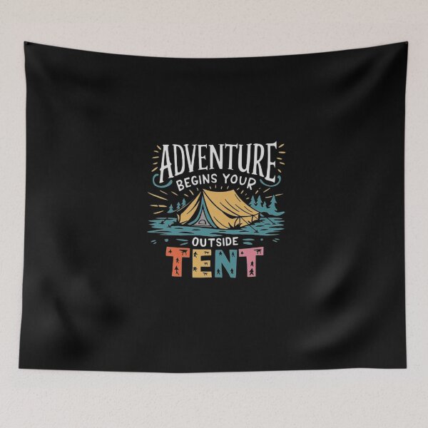 Item preview, Adventure Begins Outside Your Tent - Camping Design designed and sold by love3617.