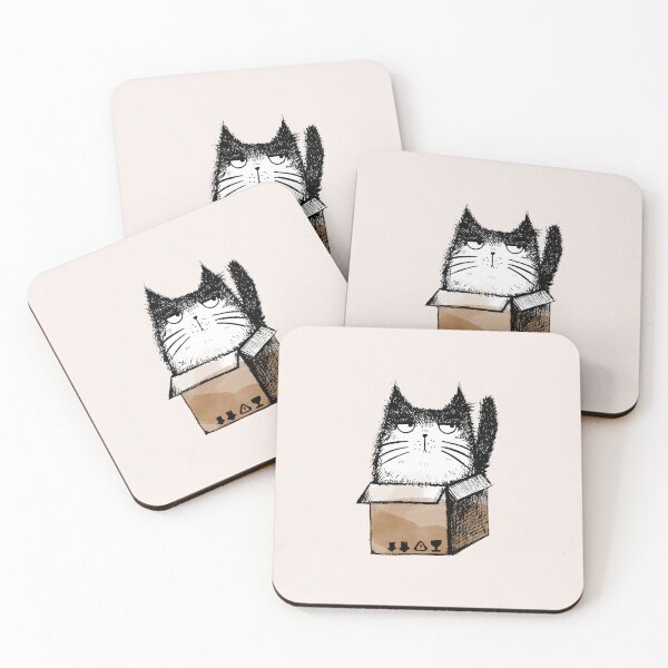 Item preview, Hand drawn illustration sketch of funny cats designed and sold by Makitsu Neko.
