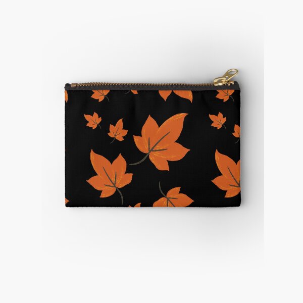 Item preview, Orange leaves on black background designed and sold by Stefrait-7.