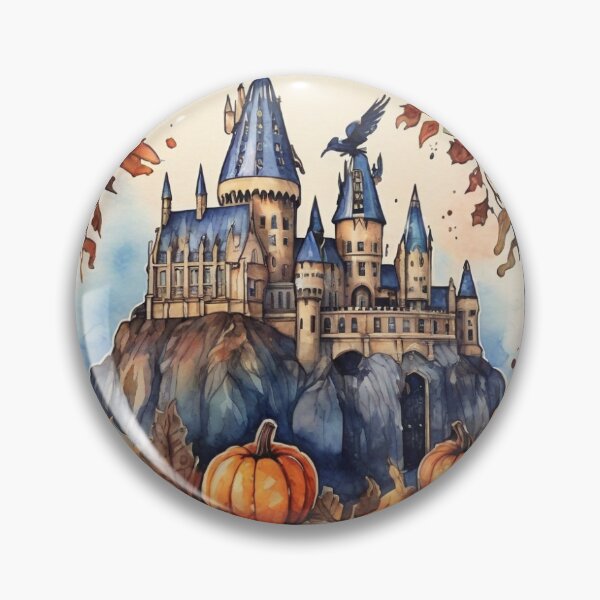 Item preview, Magical Autumn Blue Castle Sticker designed and sold by pelzolga.