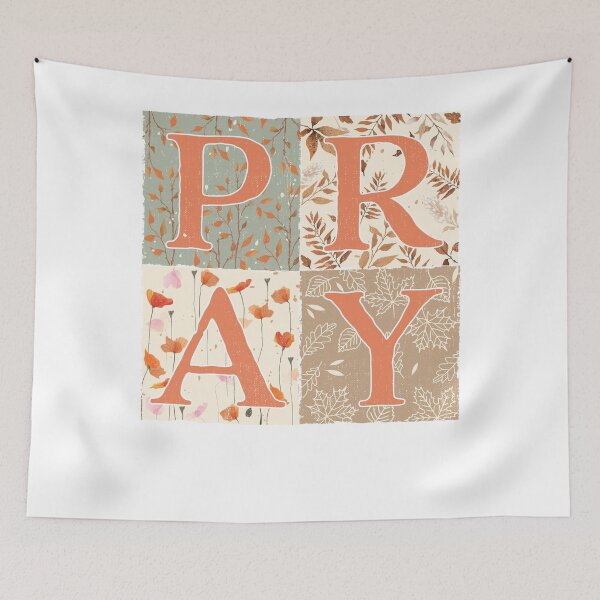 Item preview, Fall Floral Patchwork Pray, Boho Flower, Christian Jesus Clipart Faith designed and sold by godleo.