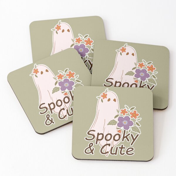 Item preview, Spooky and Cute Ghost with Flowers. designed and sold by Efthymia.