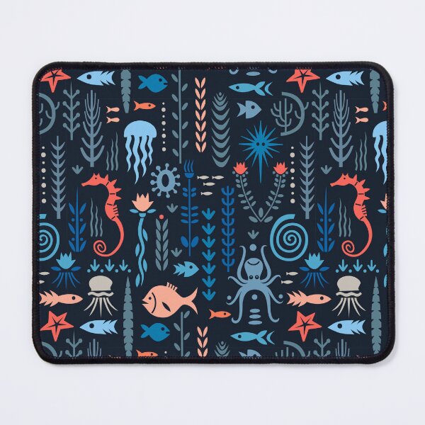 Item preview, Tote bag with maritime design with seahorse, octopus, jellyfish, fish & octopus designed and sold by hilledesign.