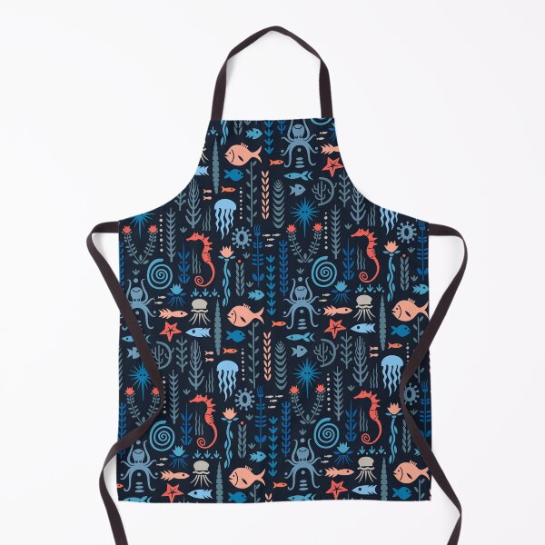 Item preview, Tote bag with maritime design with seahorse, octopus, jellyfish, fish & octopus designed and sold by hilledesign.