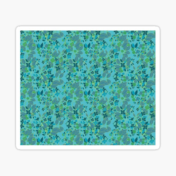 Tree in bloom blue green version Sticker