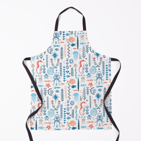 Item preview, Maritime design with seahorse, octopus, jellyfish, fish & octopus designed and sold by hilledesign.
