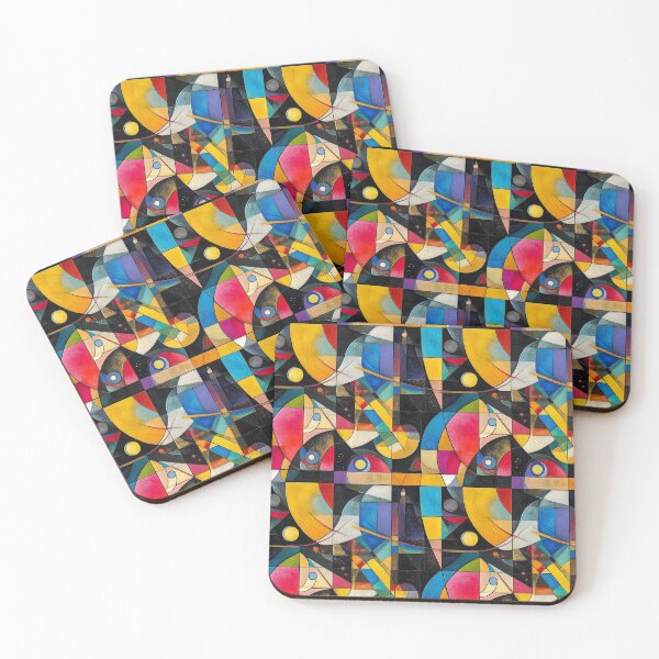 Item preview, Between Curves and Angles: Abstractions designed and sold by MidArtForge.