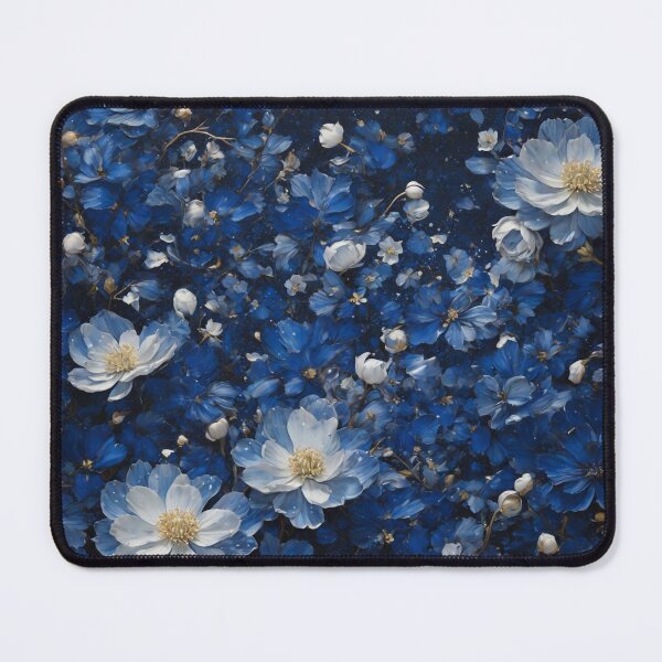 Item preview, Deep blue petals with speckles of white designed and sold by Sadia Jannat.