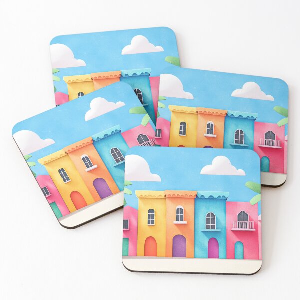 Item preview, Colourful cottages in Marrakech Morocco designed and sold by mood-creator.