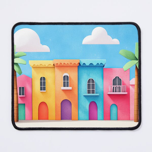 Item preview, Colourful cottages in Marrakech Morocco designed and sold by mood-creator.