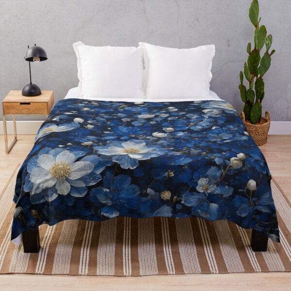 Item preview, Deep blue petals with speckles of white designed and sold by Sadia Jannat.