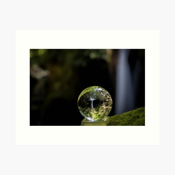 Waterfall through the Crystal Ball ~ Lower Chasm Falls Art Print