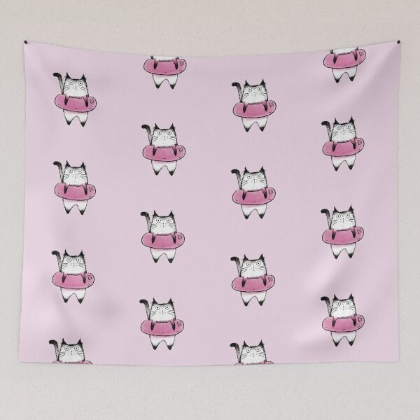 Item preview, Hand drawn illustration sketch of funny cats designed and sold by Makitsu Neko.