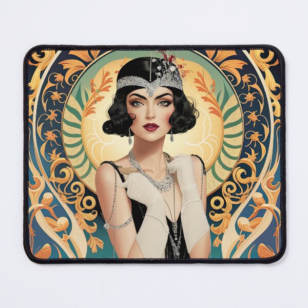 Item preview, Classic Art Deco Female Illustration designed and sold by Angry Swan Designs.