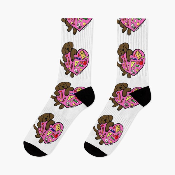 Item preview, Chocolate Labrador Teacher's Heart designed and sold by HappyLabradors.