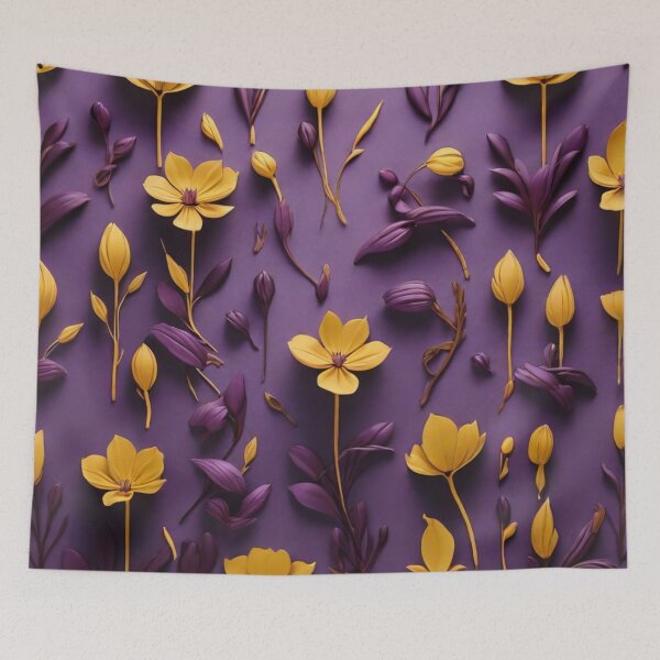 Item preview, Purple and yellow flowers  designed and sold by Ash44444.