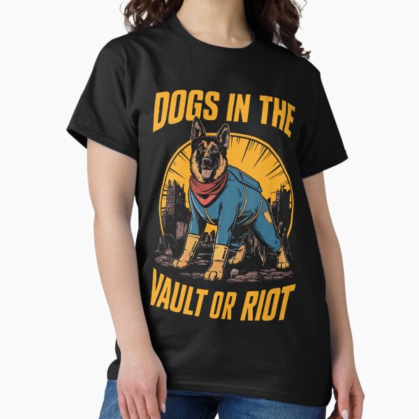 Vista previa del artículo con la obra «¡Perros en la bóveda o motín!», diseñado y vendido por dropratedesigns.