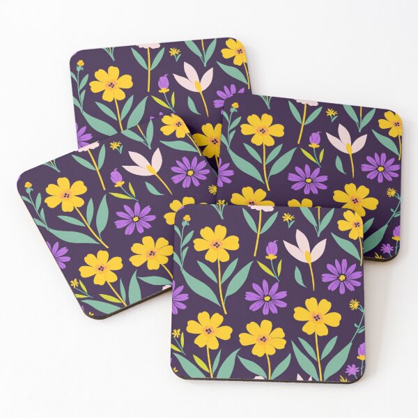 Item preview, Purple and yellow flowers  designed and sold by Ash44444.