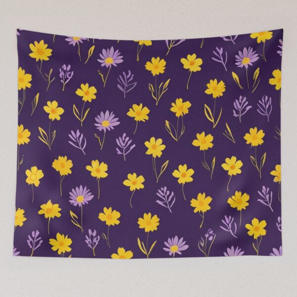 Item preview, Purple and yellow flowers  designed and sold by Ash44444.