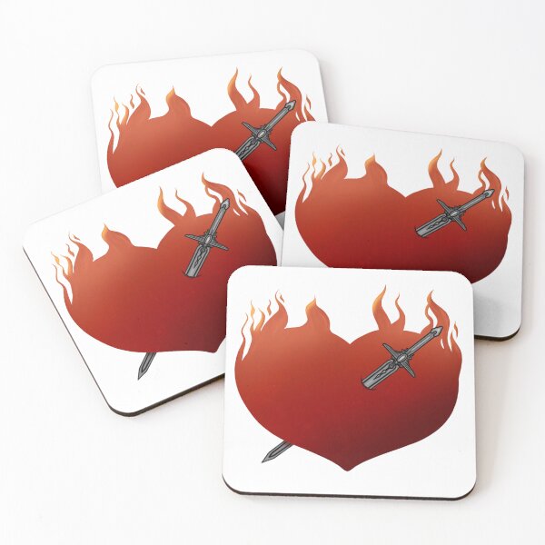 Item preview, Flaming Heart and Sword designed and sold by Tigerlilly Designs.