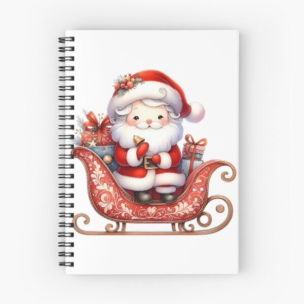 Item preview, A cute  Santa Claus in a vintage red sleigh designed and sold by angieart68.