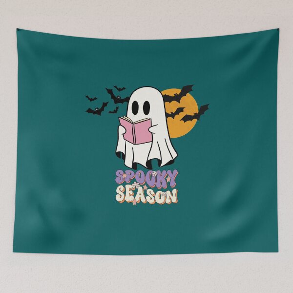 Item preview, Spooky Season Bookworm Ghost designed and sold by CoolCrap-.
